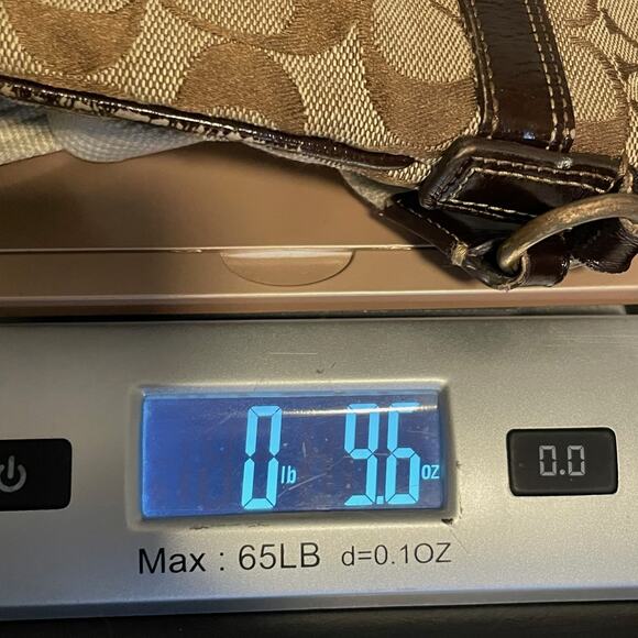 Coach Crossbody Bag Women Adjustable Signature Canvas Full Zip Leather Trim READ - Picture 12 of 12